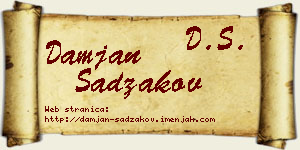 Damjan Sadžakov vizit kartica